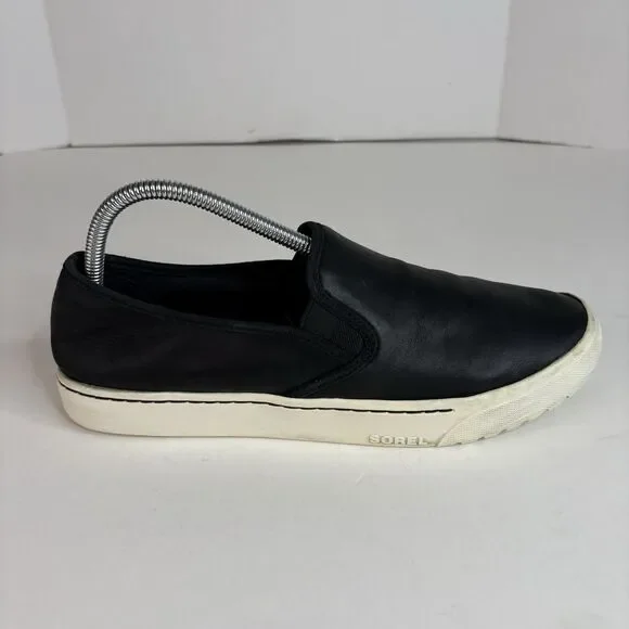 Sorel Womens Campsneaker Size 11 NL2979-010 Black Casual Shoes Sneakers Slip On - Picture 1 of 10